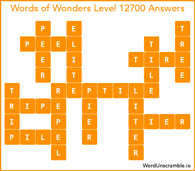 Words of Wonders Level 12700 Answers