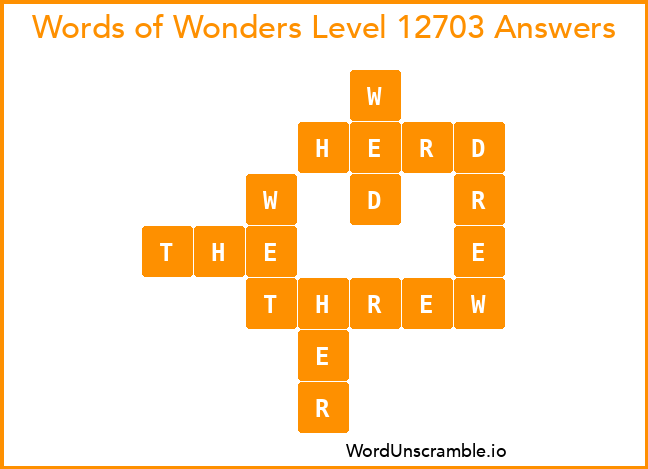 Words of Wonders Level 12703 Answers