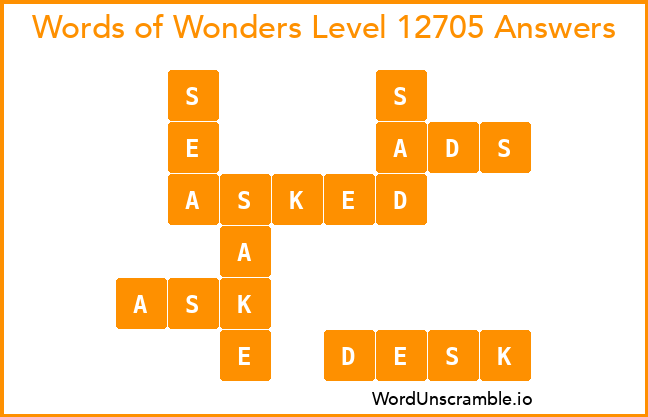 Words of Wonders Level 12705 Answers