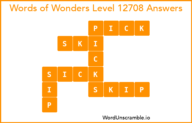 Words of Wonders Level 12708 Answers
