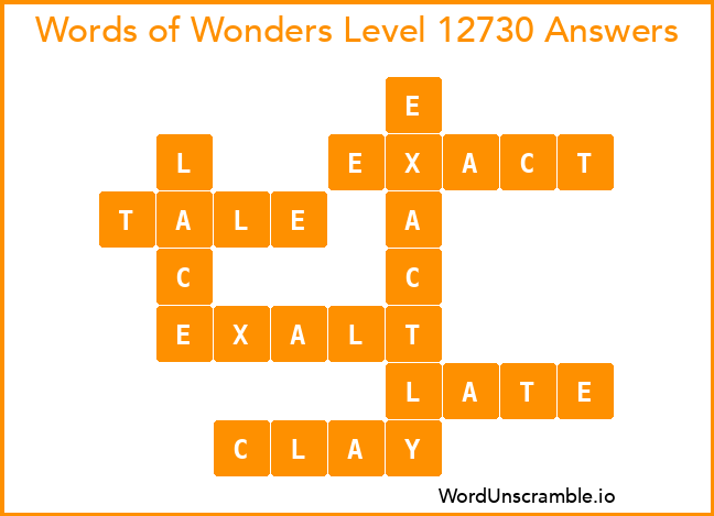 Words of Wonders Level 12730 Answers