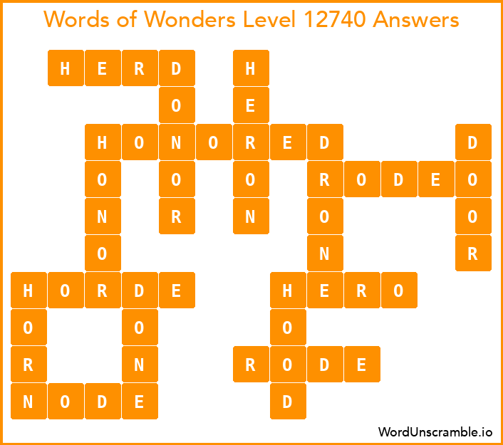 Words of Wonders Level 12740 Answers