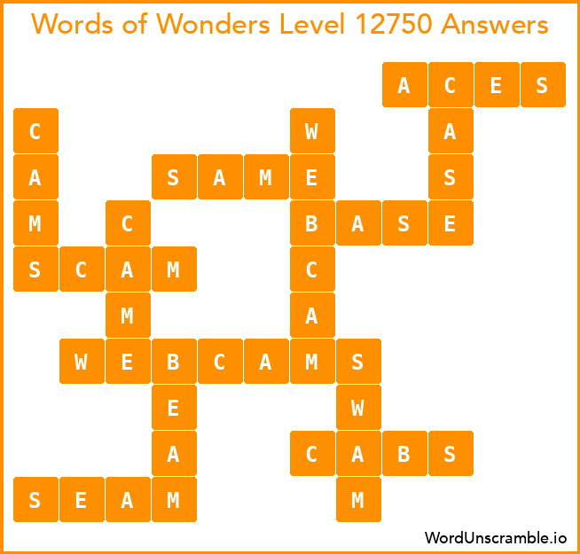 Words of Wonders Level 12750 Answers