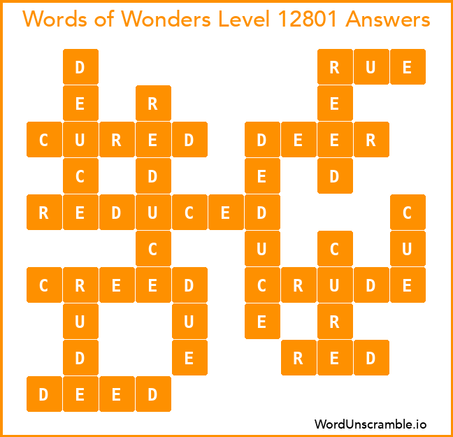 Words of Wonders Level 12801 Answers