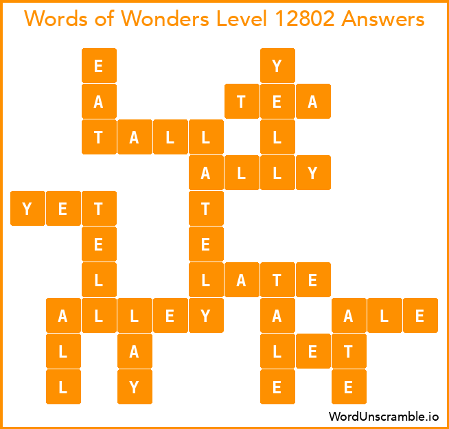 Words of Wonders Level 12802 Answers