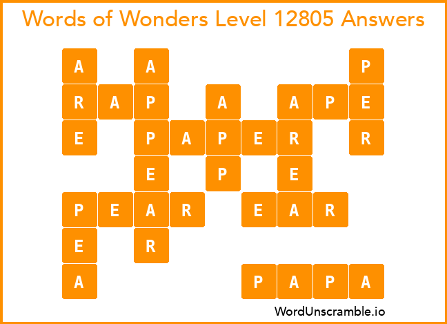 Words of Wonders Level 12805 Answers