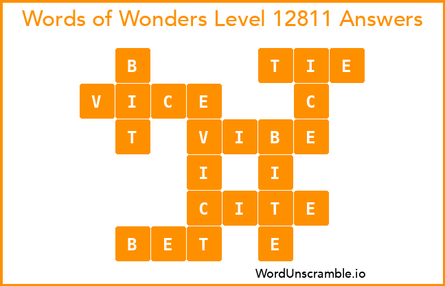 Words of Wonders Level 12811 Answers