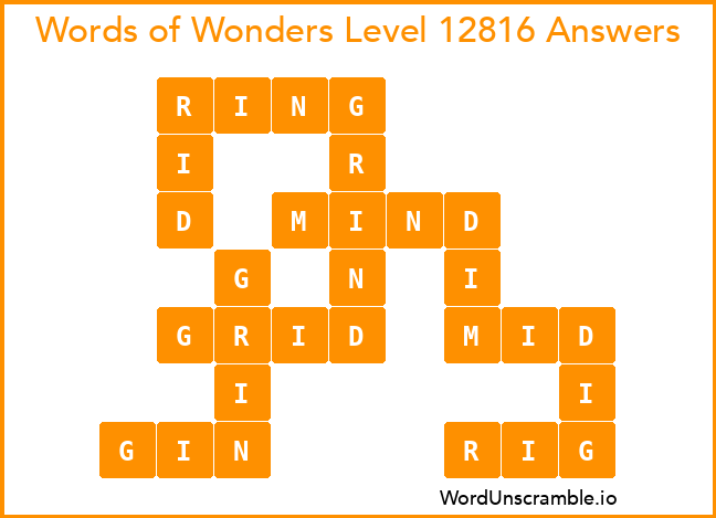 Words of Wonders Level 12816 Answers