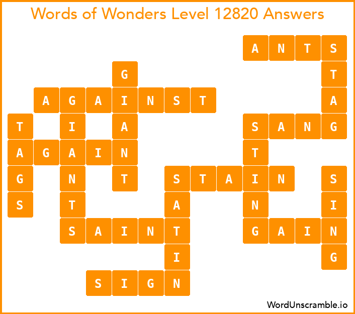 Words of Wonders Level 12820 Answers