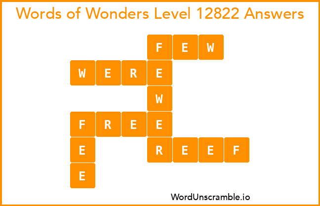 Words of Wonders Level 12822 Answers