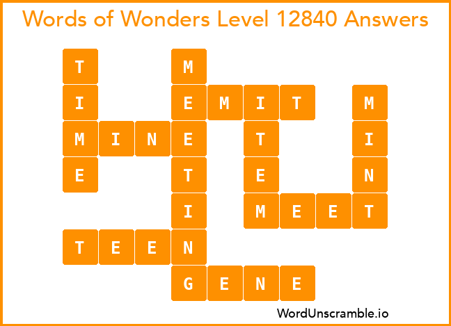 Words of Wonders Level 12840 Answers