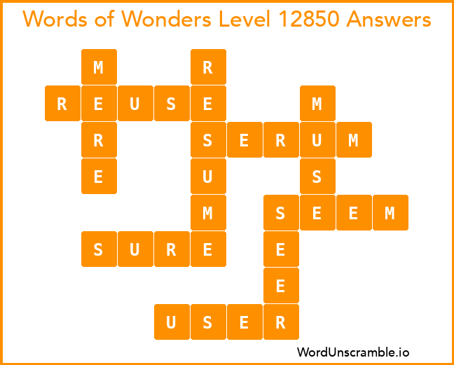 Words of Wonders Level 12850 Answers