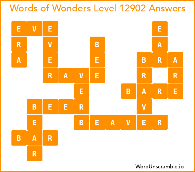 Words of Wonders Level 12902 Answers