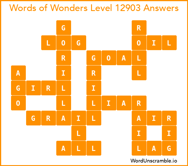 Words of Wonders Level 12903 Answers