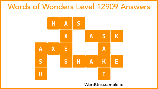 Words of Wonders Level 12909 Answers