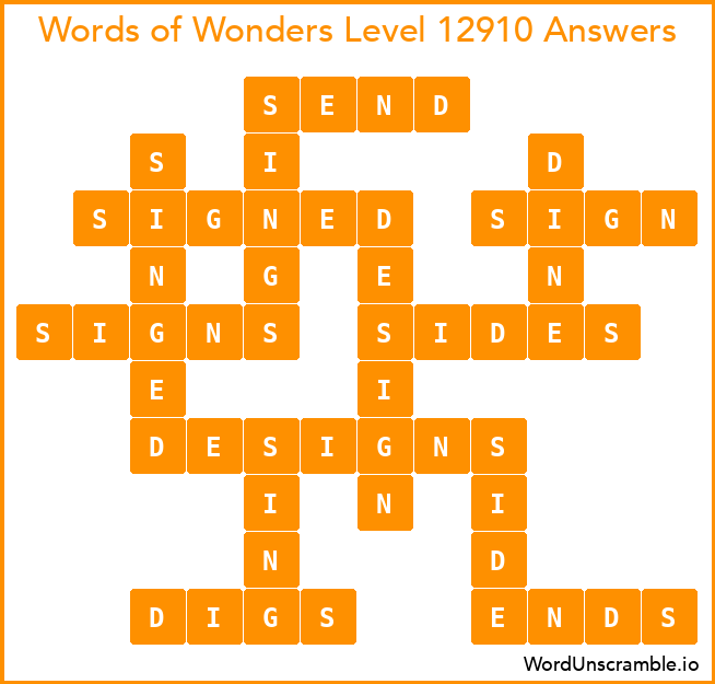 Words of Wonders Level 12910 Answers