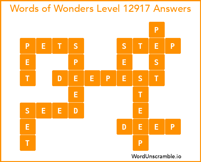 Words of Wonders Level 12917 Answers