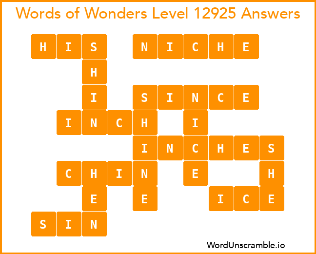 Words of Wonders Level 12925 Answers