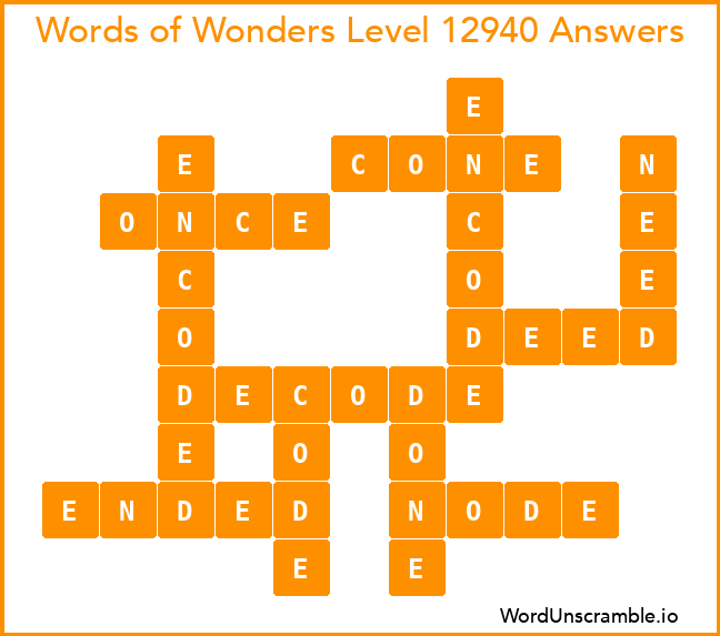 Words of Wonders Level 12940 Answers
