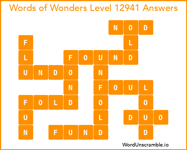 Words of Wonders Level 12941 Answers