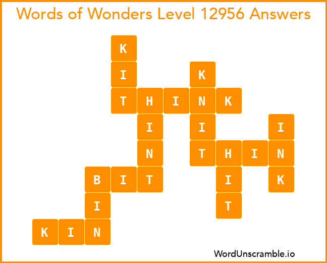 Words of Wonders Level 12956 Answers