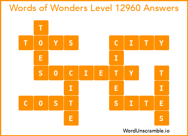 Words of Wonders Level 12960 Answers