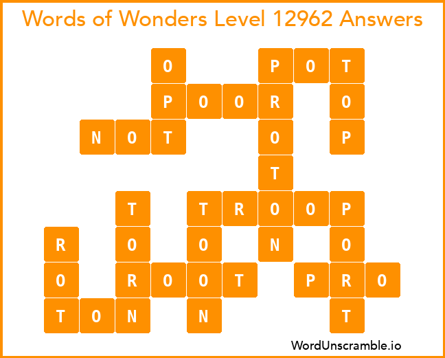 Words of Wonders Level 12962 Answers