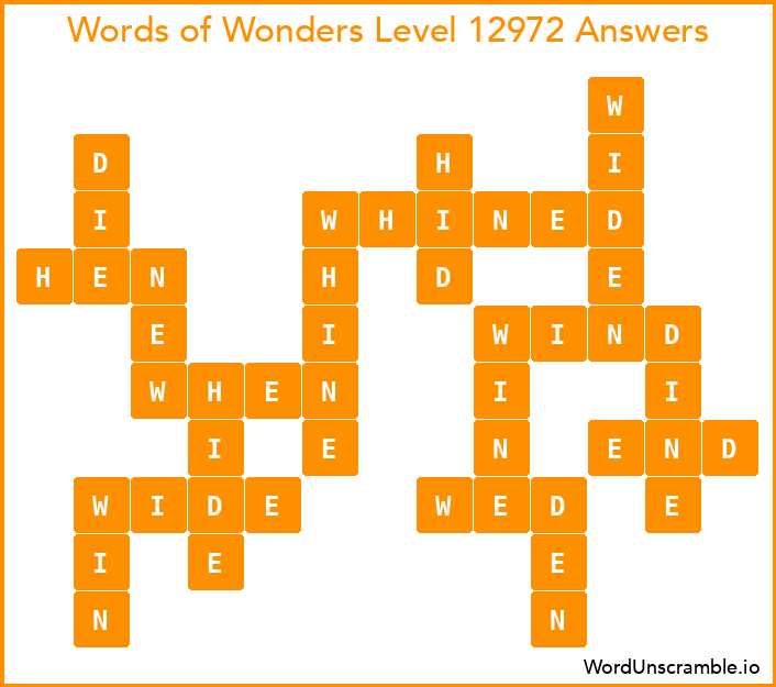 Words of Wonders Level 12972 Answers
