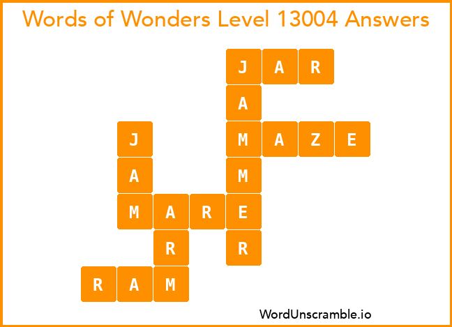 Words of Wonders Level 13004 Answers