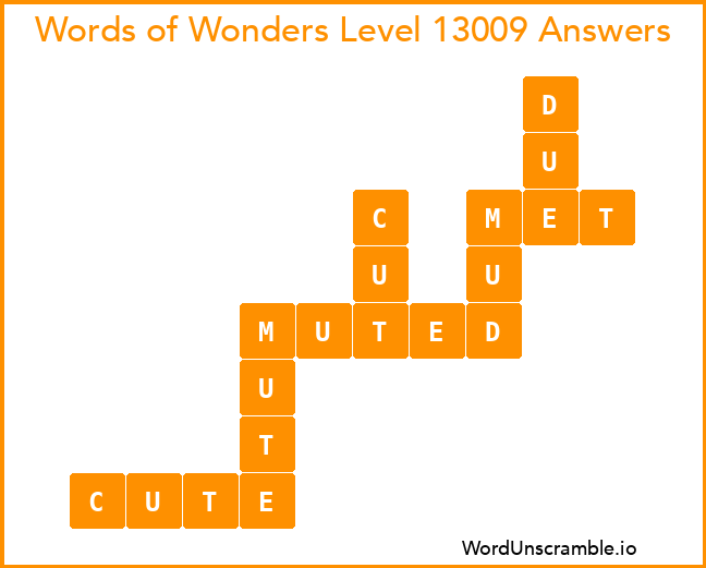 Words of Wonders Level 13009 Answers