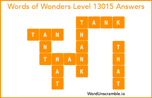 Words of Wonders Level 13015 Answers