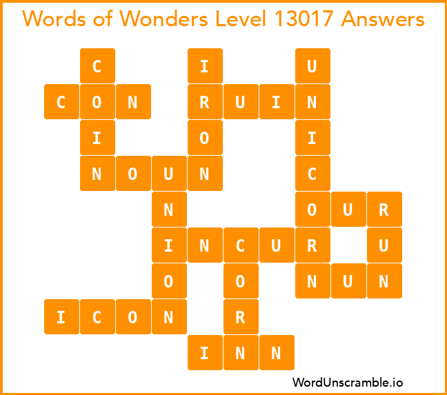 Words of Wonders Level 13017 Answers