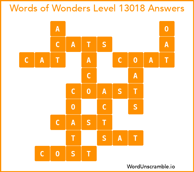 Words of Wonders Level 13018 Answers