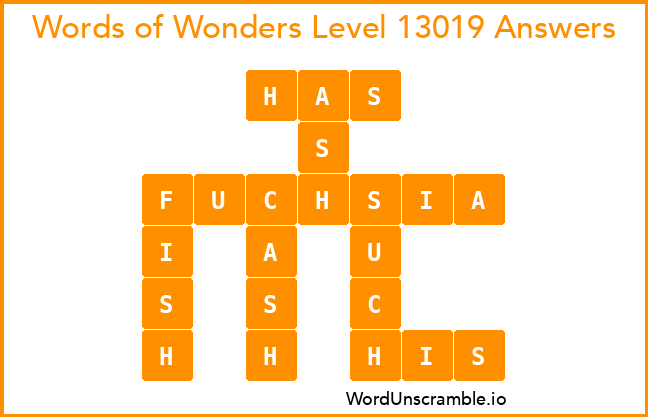 Words of Wonders Level 13019 Answers