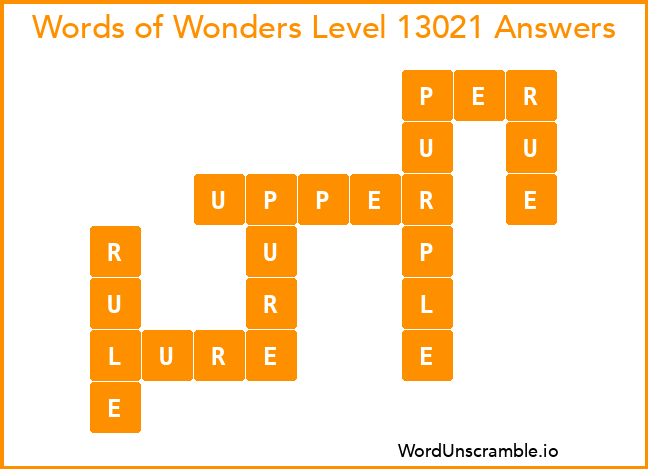 Words of Wonders Level 13021 Answers