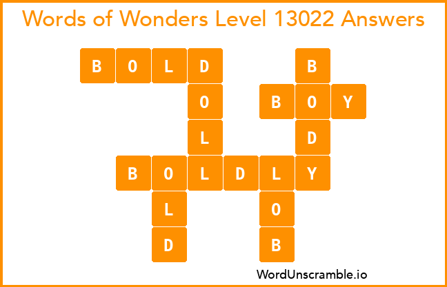 Words of Wonders Level 13022 Answers