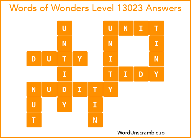 Words of Wonders Level 13023 Answers
