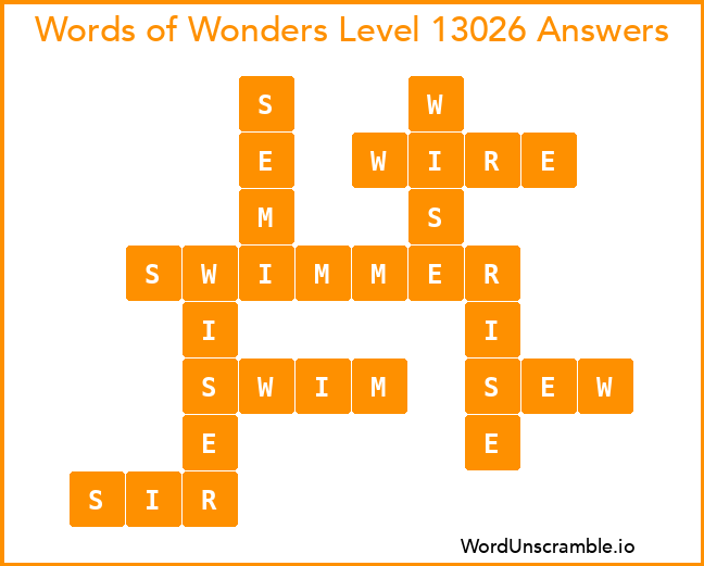 Words of Wonders Level 13026 Answers