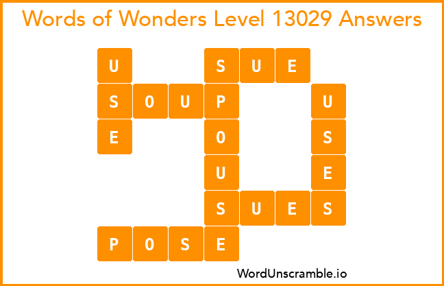 Words of Wonders Level 13029 Answers