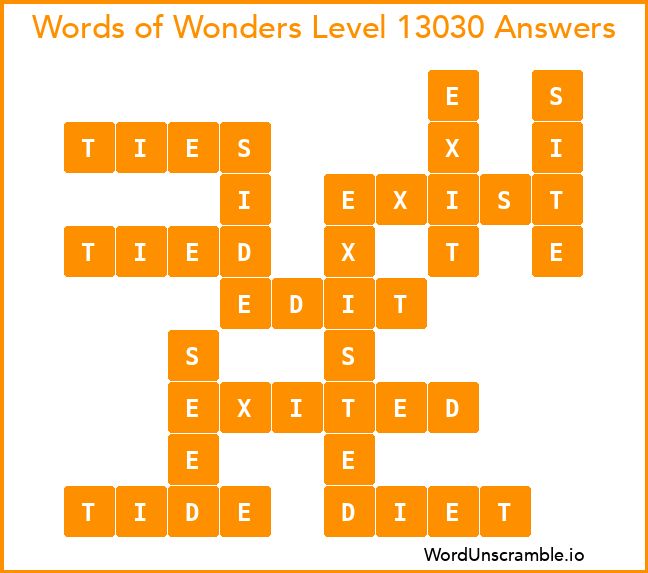 Words of Wonders Level 13030 Answers