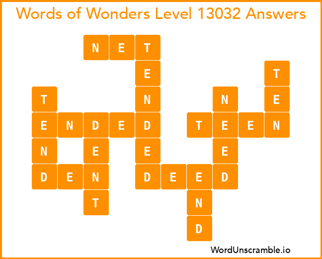 Words of Wonders Level 13032 Answers
