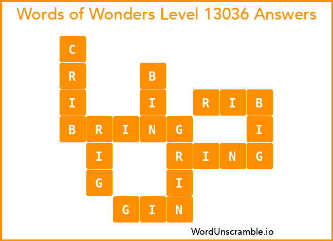 Words of Wonders Level 13036 Answers