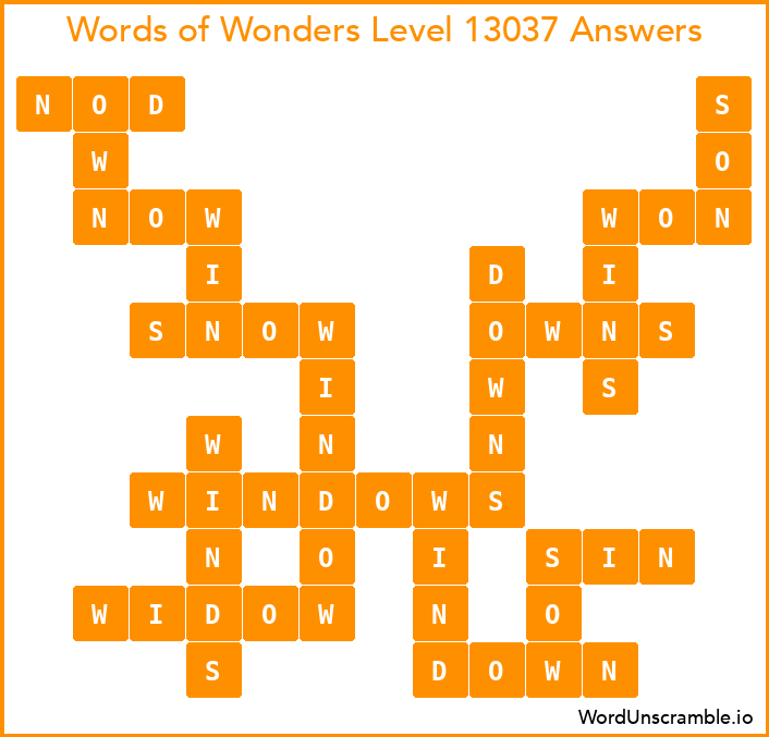 Words of Wonders Level 13037 Answers