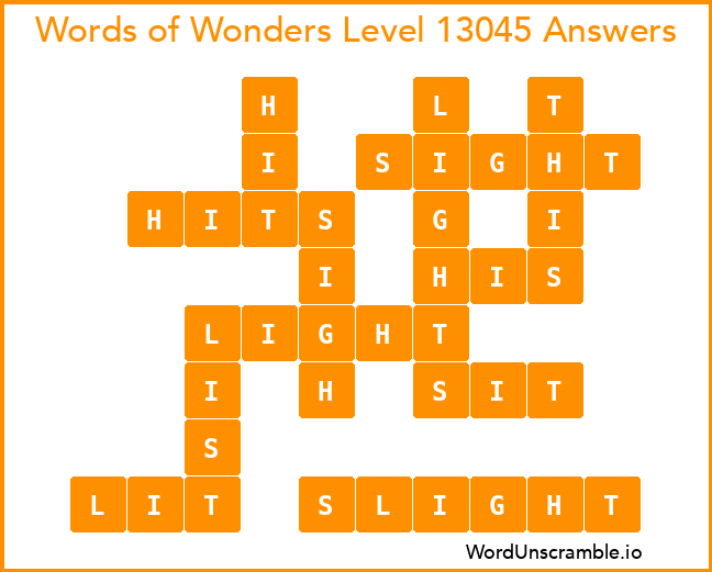 Words of Wonders Level 13045 Answers