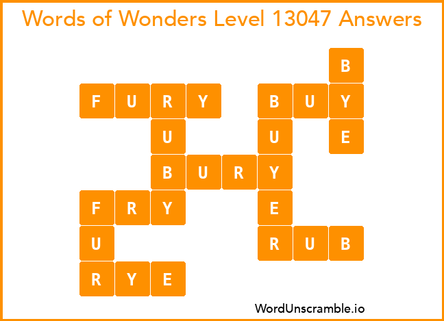 Words of Wonders Level 13047 Answers