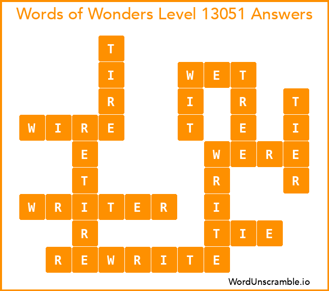 Words of Wonders Level 13051 Answers