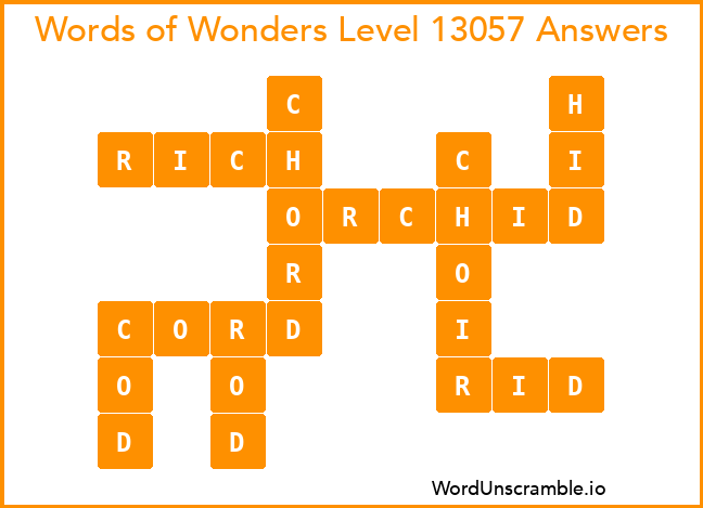 Words of Wonders Level 13057 Answers