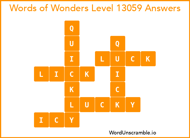 Words of Wonders Level 13059 Answers