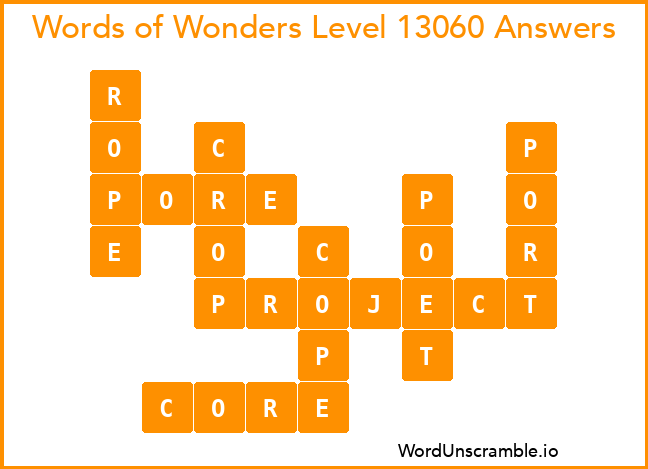 Words of Wonders Level 13060 Answers