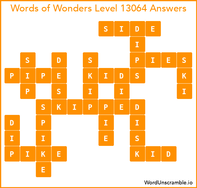 Words of Wonders Level 13064 Answers